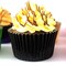 Eoonfirst Foil Metallic Cupcake Liners Halloween Party Standard Baking Cups 100 Pcs (Black)